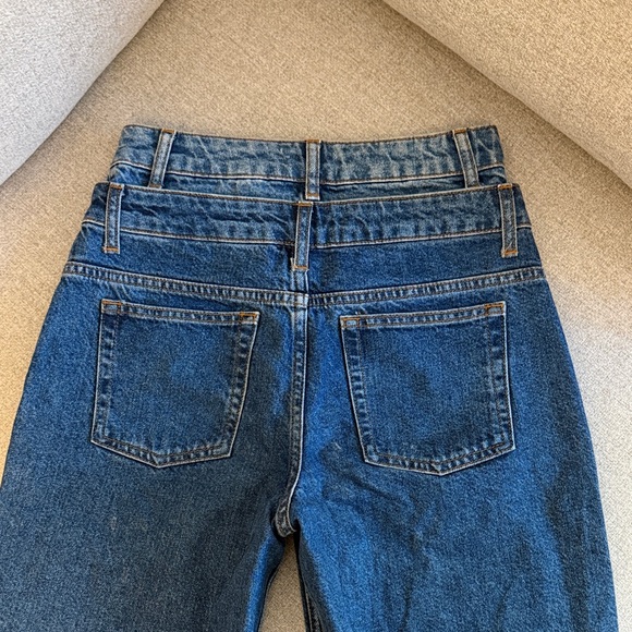 Sandro Double Waisted Blue Denim Jeans - Picture 4 of 5